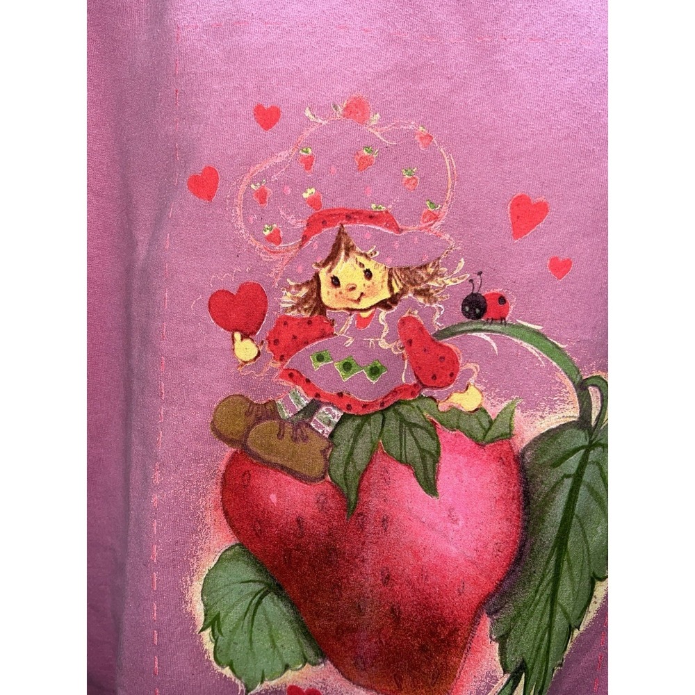 Pink Strawberry Shortcake Berry Christmas Sweatshirt Oversized 2XL Gildan - Picture 4 of 15